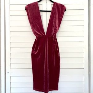 NWT! NUDE suede rose birthday dress